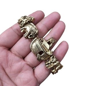 Vintage Tofa Gold Toned Noah's Ark Bracelet